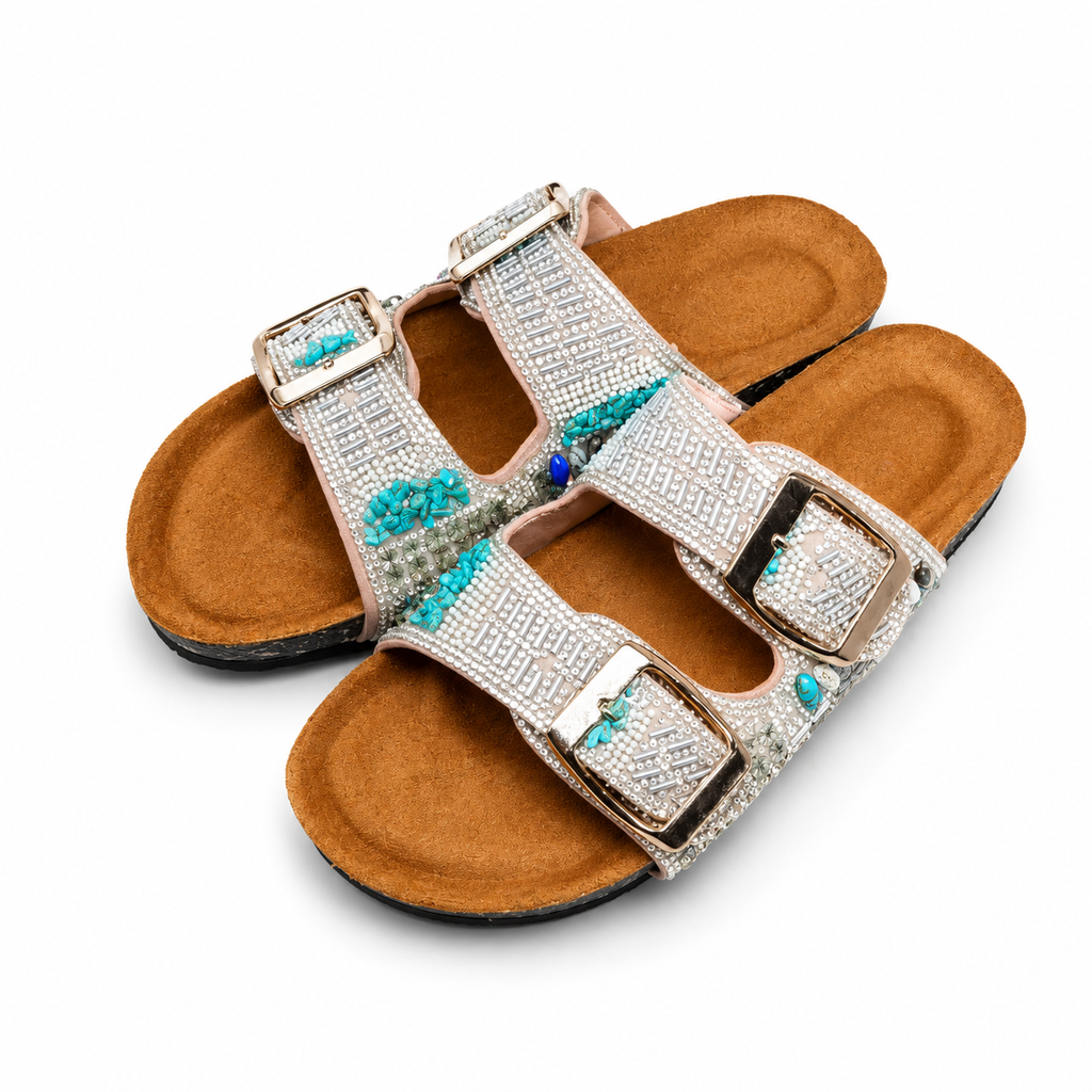 Turquoise slides-Rose