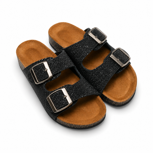 Boho slide-black