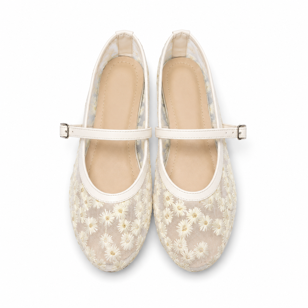 Off white-Flora ballerina