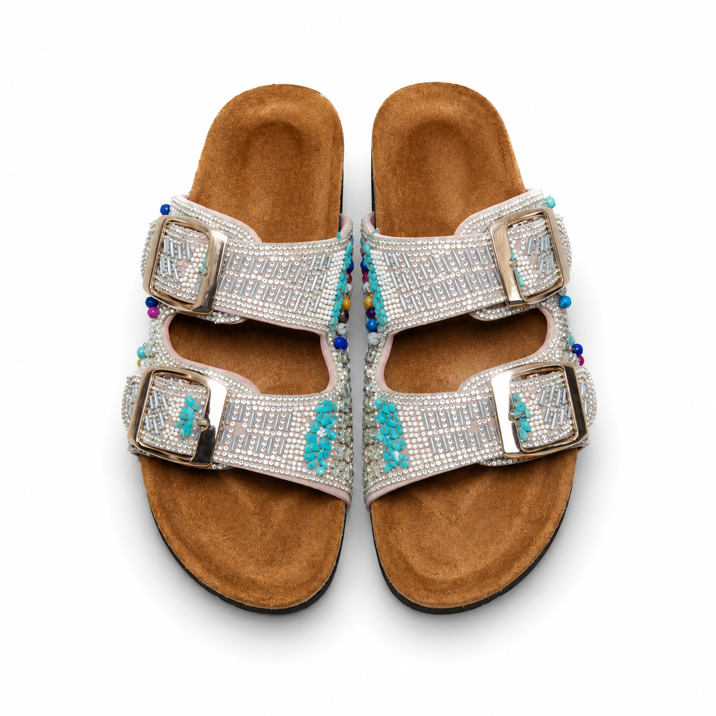 Turquoise slides-Rose